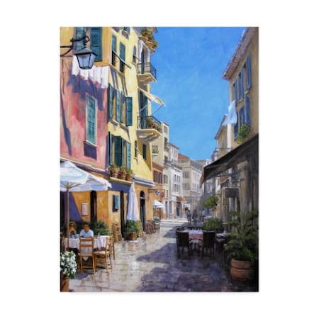 Michael Swanson 'Sunny Street In Portofino' Canvas Art,18x24